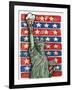 Popcorn Statue Of Liberty-Howie Green-Framed Giclee Print