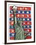 Popcorn Statue Of Liberty-Howie Green-Framed Giclee Print