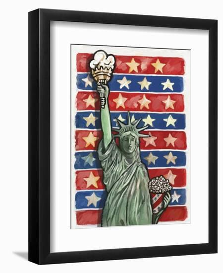 Popcorn Statue Of Liberty-Howie Green-Framed Giclee Print