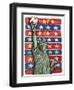 Popcorn Statue Of Liberty-Howie Green-Framed Giclee Print