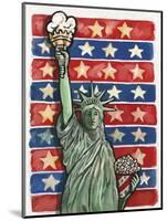 Popcorn Statue Of Liberty-Howie Green-Mounted Giclee Print