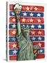 Popcorn Statue Of Liberty-Howie Green-Stretched Canvas