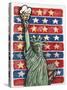 Popcorn Statue Of Liberty-Howie Green-Stretched Canvas