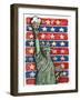 Popcorn Statue Of Liberty-Howie Green-Framed Giclee Print