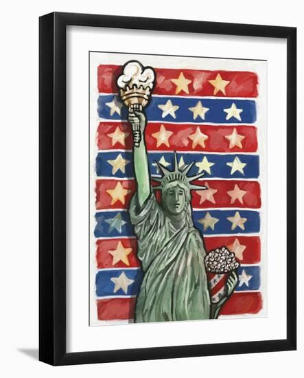 Popcorn Statue Of Liberty-Howie Green-Framed Giclee Print