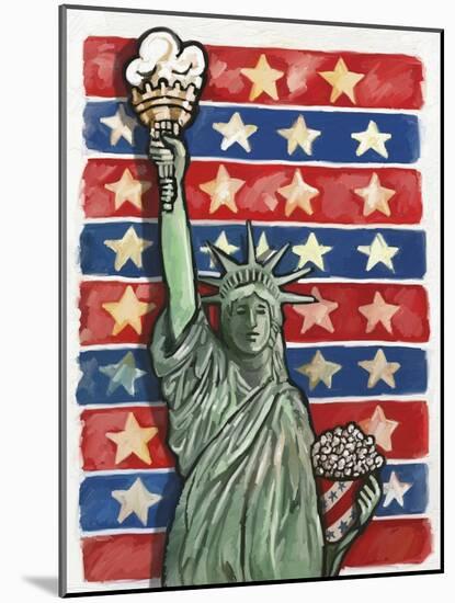 Popcorn Statue Of Liberty-Howie Green-Mounted Giclee Print