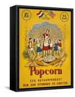 Popcorn-null-Framed Stretched Canvas