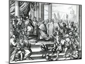 Pope Alexander III (1105-81) Offering Doge Sebatiano Ziani (D.1178) the Blessed-null-Mounted Giclee Print