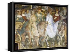 Pope Alexander III's Triumphal Ride into Rome, Scene from Stories of Alexander III, 1407-1408-Spinello Aretino-Framed Stretched Canvas