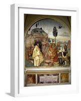 Pope Benedict Teaching Holy Doctrine to Peasants-null-Framed Giclee Print