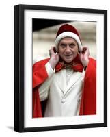 Pope Benedict XVI Arriving for the Weekly General Audience in St. Peter's Square at the Vatican-null-Framed Photographic Print