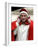 Pope Benedict XVI Arriving for the Weekly General Audience in St. Peter's Square at the Vatican-null-Framed Photographic Print