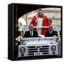 Pope Benedict XVI on His Popemobile, Arriving for the Weekly Audience in St. Peter's Square at the -null-Framed Stretched Canvas