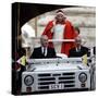 Pope Benedict XVI on His Popemobile, Arriving for the Weekly Audience in St. Peter's Square at the -null-Stretched Canvas