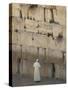 Pope Benedict XVI Stands Next to the Western Wall, Judaism's Holiest Site in Jerusalem's Old City-null-Stretched Canvas