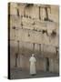 Pope Benedict XVI Stands Next to the Western Wall, Judaism's Holiest Site in Jerusalem's Old City-null-Stretched Canvas