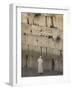 Pope Benedict XVI Stands Next to the Western Wall, Judaism's Holiest Site in Jerusalem's Old City-null-Framed Photographic Print