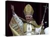 Pope Benedict XVI Waves to Pilgrims and Faithful fromSt. Peter's Basilica at the Vatican-null-Stretched Canvas