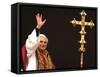 Pope Benedict XVI Waves to the Crowd-null-Framed Stretched Canvas