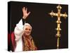 Pope Benedict XVI Waves to the Crowd-null-Stretched Canvas