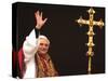 Pope Benedict XVI Waves to the Crowd-null-Stretched Canvas