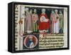 Pope Boniface VIII (1235-1303), Miniature from Decretales, Italy, 13th Century-null-Framed Stretched Canvas