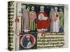 Pope Boniface VIII (1235-1303), Miniature from Decretales, Italy, 13th Century-null-Stretched Canvas