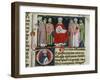 Pope Boniface VIII (1235-1303), Miniature from Decretales, Italy, 13th Century-null-Framed Giclee Print