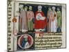 Pope Boniface VIII (1235-1303), Miniature from Decretales, Italy, 13th Century-null-Mounted Giclee Print