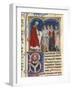 Pope Boniface Viii Receives a Manuscript Containing His Laws-null-Framed Giclee Print