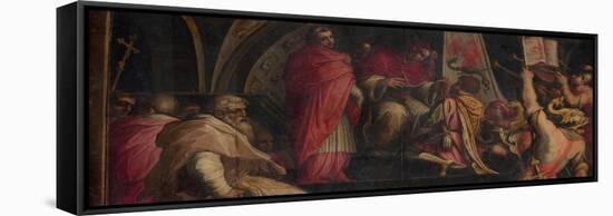 Pope Clement IV Hands His Insigna to the Captains of the Guelph Party, 1563-1565-Giorgio Vasari-Framed Stretched Canvas