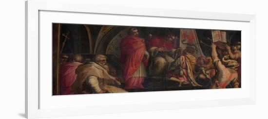 Pope Clement IV Hands His Insigna to the Captains of the Guelph Party, 1563-1565-Giorgio Vasari-Framed Giclee Print