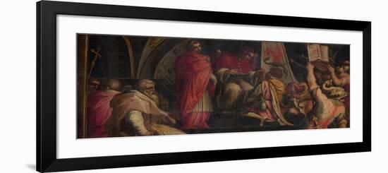 Pope Clement IV Hands His Insigna to the Captains of the Guelph Party, 1563-1565-Giorgio Vasari-Framed Giclee Print