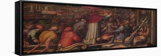 Pope Eugene IV Disembarks at Leghorn to Take Refuge in Florence, 1563-1565-Giorgio Vasari-Framed Stretched Canvas