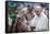 Pope Francis arrives for his weekly general audience in St. Peter's Square at the Vatican-Godong-Framed Stretched Canvas