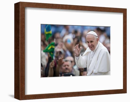 Pope Francis arrives for his weekly general audience in St. Peter's Square at the Vatican-Godong-Framed Photographic Print