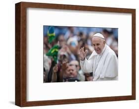 Pope Francis arrives for his weekly general audience in St. Peter's Square at the Vatican-Godong-Framed Photographic Print