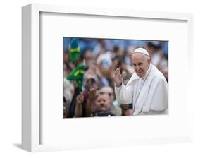 Pope Francis arrives for his weekly general audience in St. Peter's Square at the Vatican-Godong-Framed Photographic Print