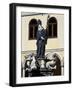 Pope Gregory I, Detail from Fountain in Cloister of Abbey of San Martino Delle Scale-null-Framed Giclee Print