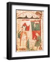 Pope Gregory I the Great (circa 540-604) Dictating the Book of Job to His Scribe Peter-null-Framed Giclee Print