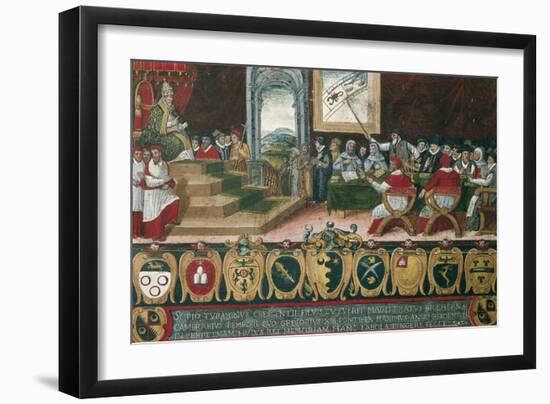 Pope Gregory XIII Chairing the Commission for Reforming Roman Calendar-null-Framed Giclee Print