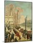Pope Gregory XVI Opens the Port of Ripa Grande Rome, Italy-null-Mounted Giclee Print
