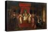 Pope Honorius II Granting Official Recognition to the Knights Templar in 1128-François Marius Granet-Stretched Canvas