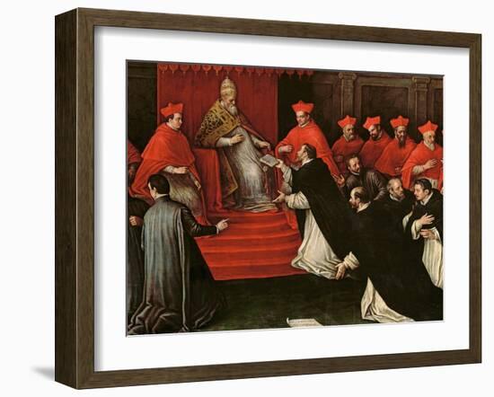 Pope Honorius III (1148-1227) Approving the Order of St. Dominic in 1216 (Detail)-Leandro Da Ponte Bassano-Framed Giclee Print