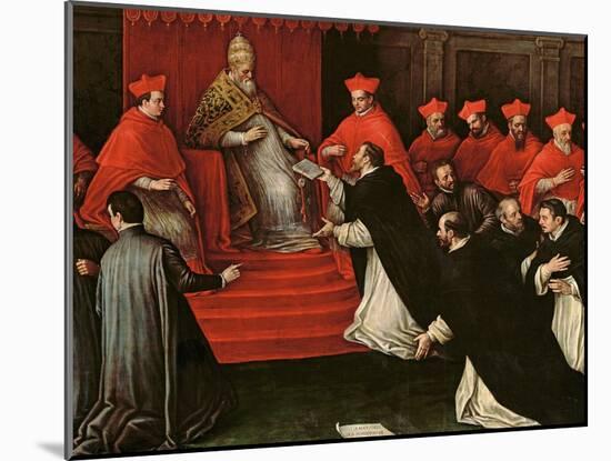 Pope Honorius III (1148-1227) Approving the Order of St. Dominic in 1216 (Detail)-Leandro Da Ponte Bassano-Mounted Giclee Print