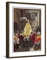 Pope in Procession-Yves Brayer-Framed Art Print