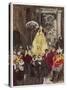 Pope in Procession-Yves Brayer-Stretched Canvas