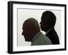 Pope John Paul II and South African President Nelson Mandela-null-Framed Premium Photographic Print