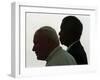Pope John Paul II and South African President Nelson Mandela-null-Framed Premium Photographic Print