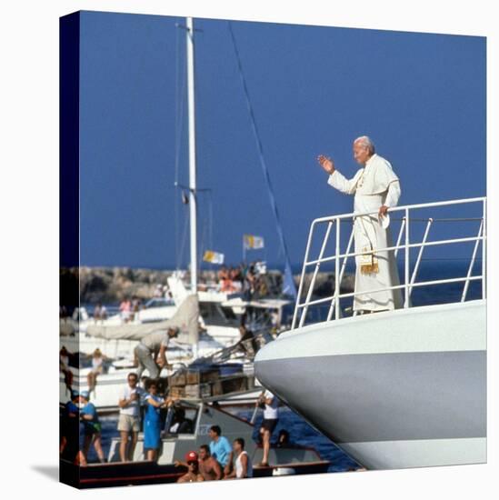 Pope John Paul II During Travel in USA in 1979-null-Stretched Canvas